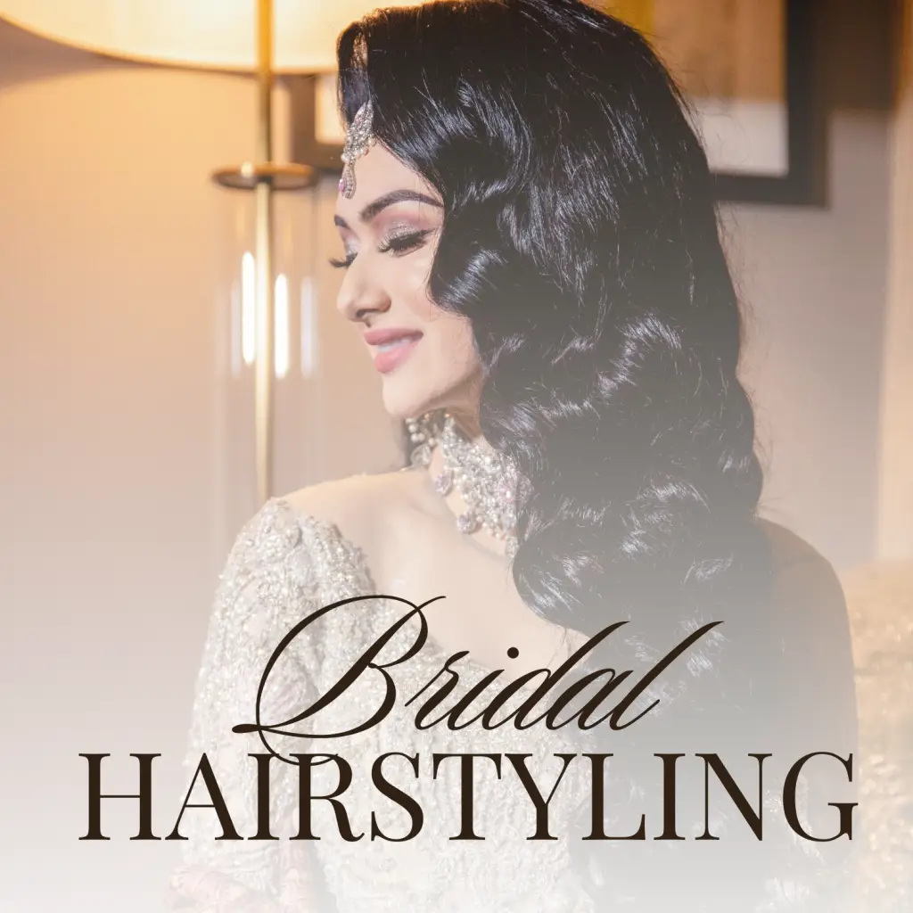 bridal hair styling