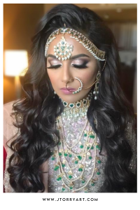 Luxury destination bride with polished hair and makeup